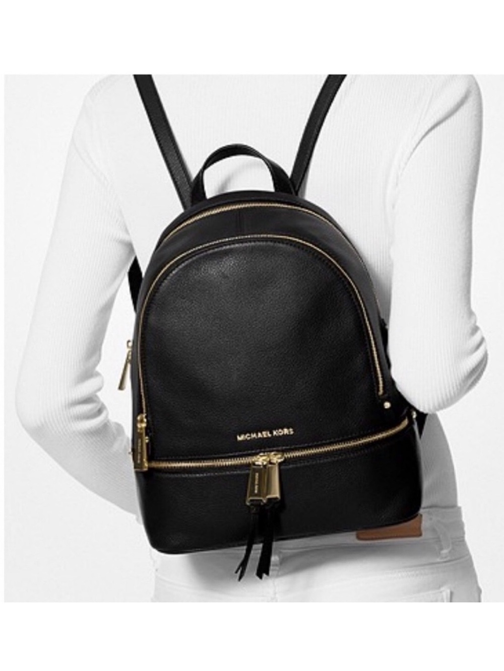 MICHAEL KORS Rhea Small Leather Backpack - Picture 2 of 12